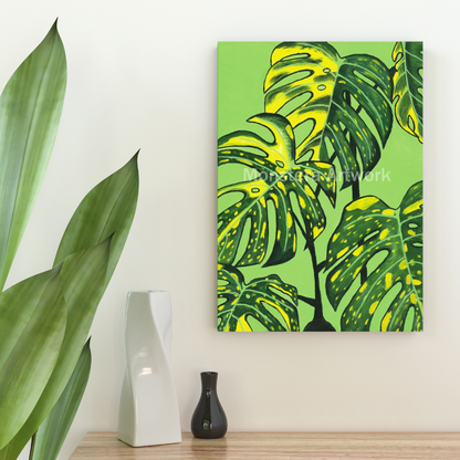 Monstera - Thai Constellation. Original Canvas