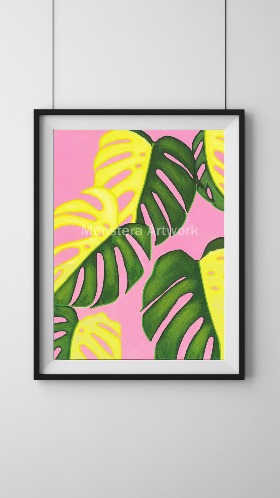 Monstera Albo-Pink. Print