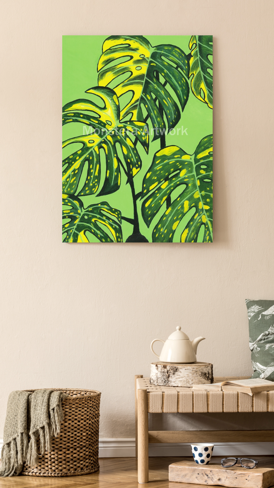 Monstera - Thai Constellation. Original Canvas